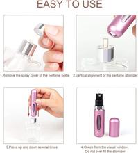 Perfume Atomizer, Spray Bottle ,Travel Size perfume holder, Perfume Holder , Mini Perfume Refilable bottle, Flexible and fits everywhere. (5ML)