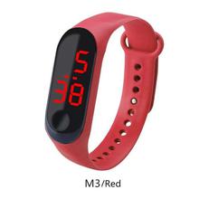 M3 Fashionable Design LED Digital Display Wrist Watch Sports Bracelet - Red