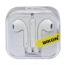 Dikon DKH-640 Stereo In-Ear Earphone With Remote & Mic 3.5 mm Jack - White