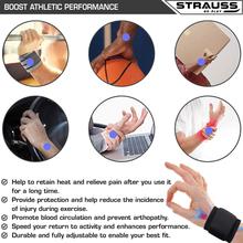 Strauss Wrist Support , Free Size, (Black) | Comes in Pair |