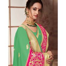 Stylee Lifestyle Green Banarasi Silk Jacquard Saree (1805)