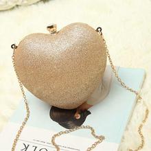 Shiny Heart Shaped Crossbody Bag Party Bag For Women