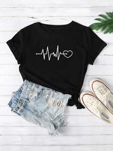 Heart And Graphic Print Tee