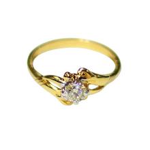 14 Ct Gold With Diamond Embellished Ring For Women