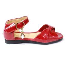 Red Shiny Sandals For Girls