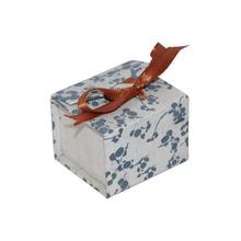 Cream Floral Printed Ring Gift Box