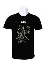 Wosa -Batman Facemask Black Print Half Sleeve Tshirt for Men