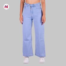 Nyptra Light Blue Belt High Rise Parallel Jeans For Women