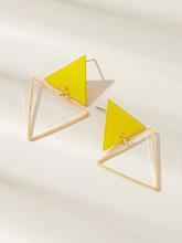 Double Triangle Drop Earrings 1pair