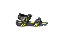 Goldstar Blue/Yellow Velcro Strap Synthetic Slippers For Men