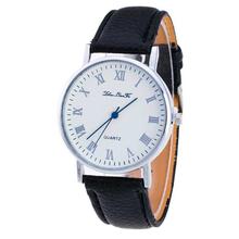 FashionieStore Ladies wristwatch Female Fashion Temperament Leather Belt With Simulated Quartz Round Watch Black