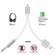 Lightning to 3.5mm Aux Headphone Jack Audio Adapter For iphone 7/ 8/ X/ 7 plus/ 8 plus