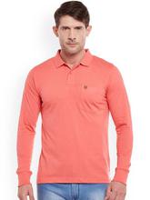 Orange Cotton Polo Neck T-Shirt For Men - (IFTM100C)