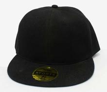 Plain Black Snap Back Cap