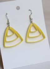 Handmade triangle shape paper earrings