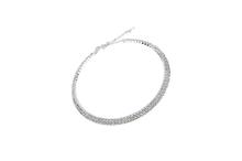 Silver Crystal Diamante Rhinestone Choker Necklace For Women
