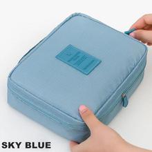 SALE- SOBU Waterproof Portable Zipper Cosmetic Bag dot beauty Case