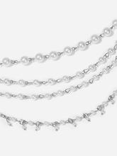 Faux Pearl Layered Chain Anklet