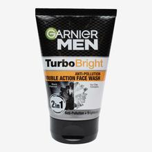 Garnier Men Turbo Bright Anti Pollution Double Action Face Wash 100G