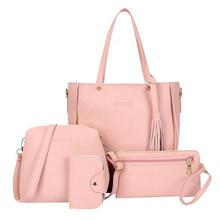 KKMHan Brand Woman bag 2019 New Fashion Four-Piece Shoulder Bag Messenger Bag Wallet Handbag Wholesale bolsas feminina bolso