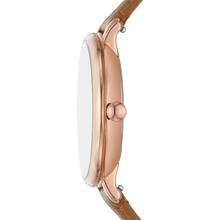 Fossil Rose Gold/Brown Leather Casual Watch For Women - ES5274