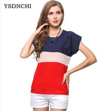 SALE- Women blouses short sleeve clothing chiffon vintage tops