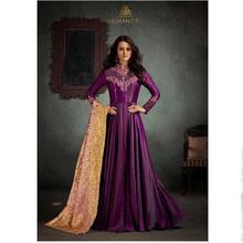 Designer Party Wear Floor Touch Gown (One Pc set ) - Dark Magenta Color