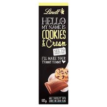 LINDT Hello Chocolate Bar - Cookies & Cream (100g)