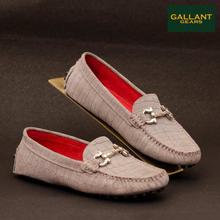 Gallant Gears Grey Leather Loafers For Women - ( 3083-13  )