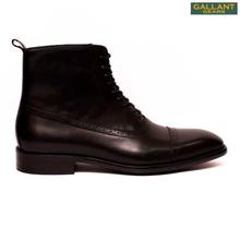 Gallant Gears Black Leather Lace up Boots for Men (H31-1)