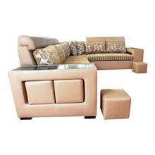 Sunrise Furniture HS-28 L-Shape Wooden Sectional Sofa - Light Brown