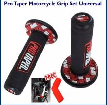 Pro Taper Motorcycle Grip Set Universal ( Black/Red ) & Free Gear Shifter