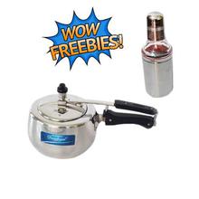 Buy 3 Liter Contura White Pressure Cooker Get 500 ml Stainless Steel Oil Bottle Free