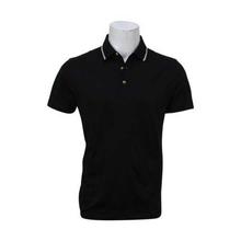 John Players Black Cotton Polo T-Shirt For Men - JP32TSCR1030