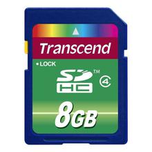 Transcend SDHC Class4 8GB Storage SD Card - (Blue)