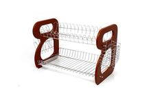 Plate Rack 2 layer Wood Panel T037