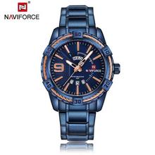 Naviforce Watch Top Original Luxury Brand  Fashion Sport Quartz Watches Men's Military Full Steel Waterproof Analog Date Wristwatch