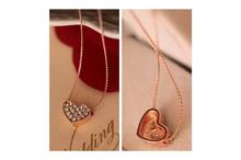 Diamond Heart-Shaped Rhinestone Chain Choker Necklace