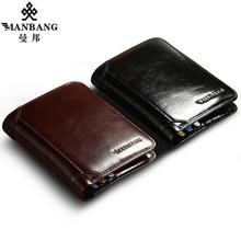 ManBang Classic Style Wallet Genuine Leather Men Wallets Short Male