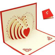 Hot New 3D Pop Up Cards Invitations Valentine Lover Love Romantic