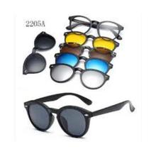 5-in-1 Magnetic  Acetate Polarized Clip on Unisex Sunglasses