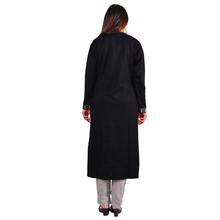 Paislei black kurti with grey  print or women-MG-HK1249