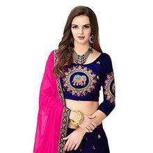 BRIDAL4Fashion Women's Embroidered Semi Stitched lehenga