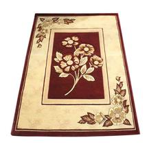 Maroon/Cream Floral Printed Floor Carpet (180 x 270cm)