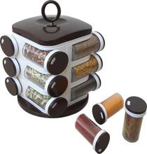 Home Glare 12-Jar Revolving Spice Masala Rack,Multipurpose Revolving Spice Rack, Masala Box(Color May Vary)