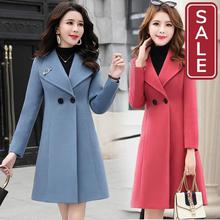 SALE- Mid-length woolen coat winter new style woolen