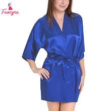 Satin Babydoll Belted Kimono Nightwear Robe Nightdress For Women