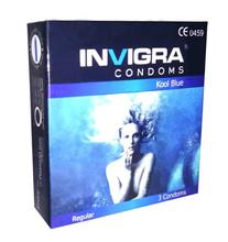 INVIGRA BLUE COLORED,LUBRICATED,TEAT-ENDED,LATEX CONDOM