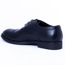 Caliber Shoes Black Lace Up Formal Shoes For Men (637C)