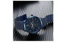 NaviForce NF3003 Luxury Stainless Steel Mesh Band Chronograph Watch – Blue